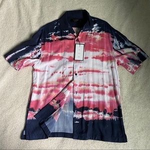 Religion revere collar short sleeve shirt